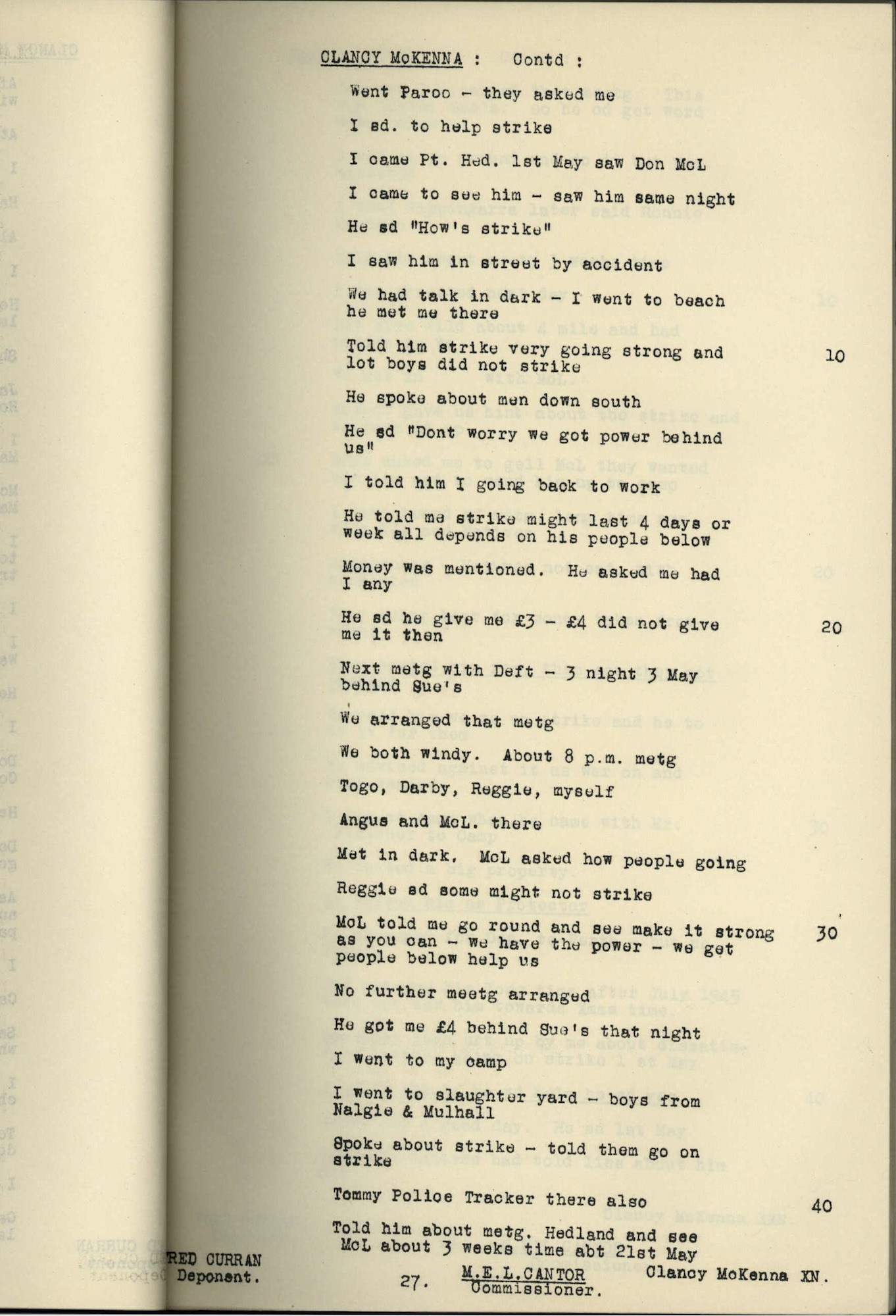 Clancy McKenna, Court proceedings, McLeod Donald William versus Richards George Ronald, National Archives of Australia