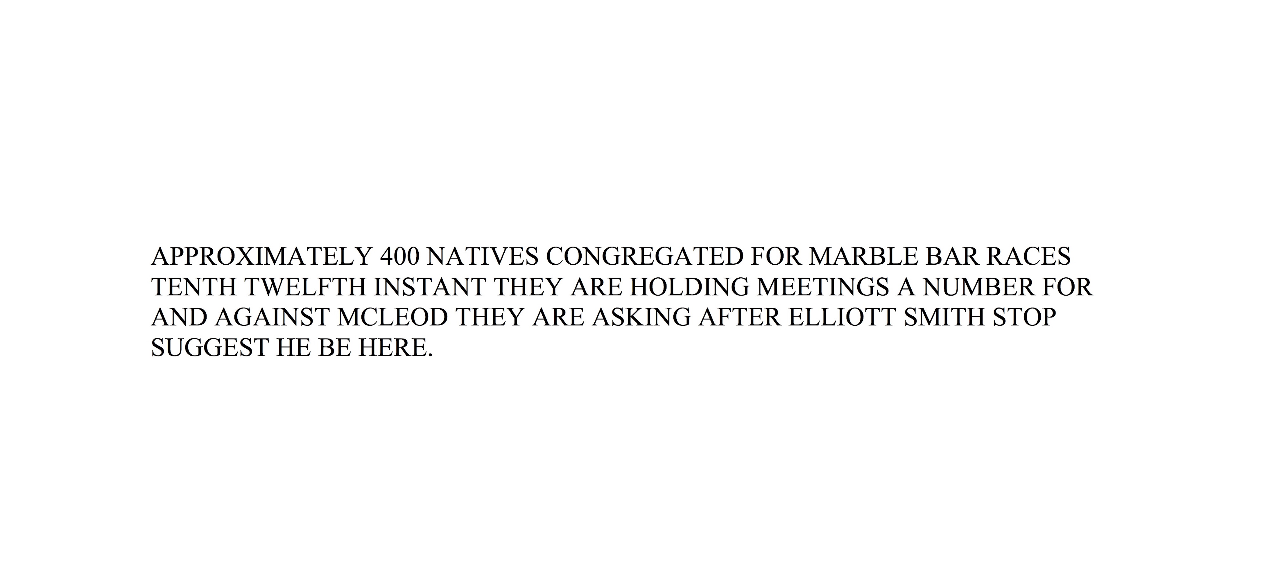 Constable Gordon Marshall to Commissioner for Native Affairs Stan Middleton, 8 September 1949