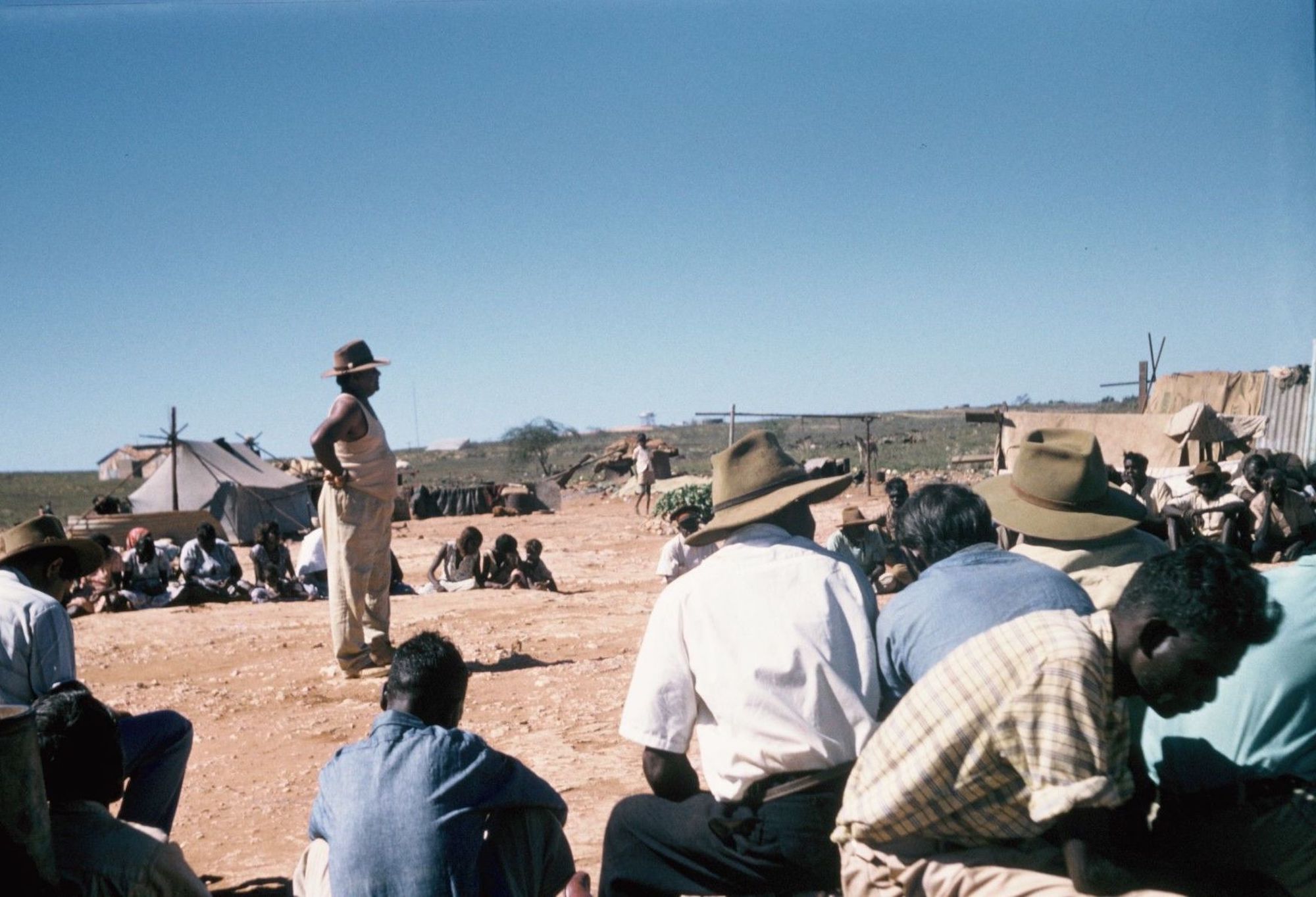 Ernie Mitchell Addresses a Meeting