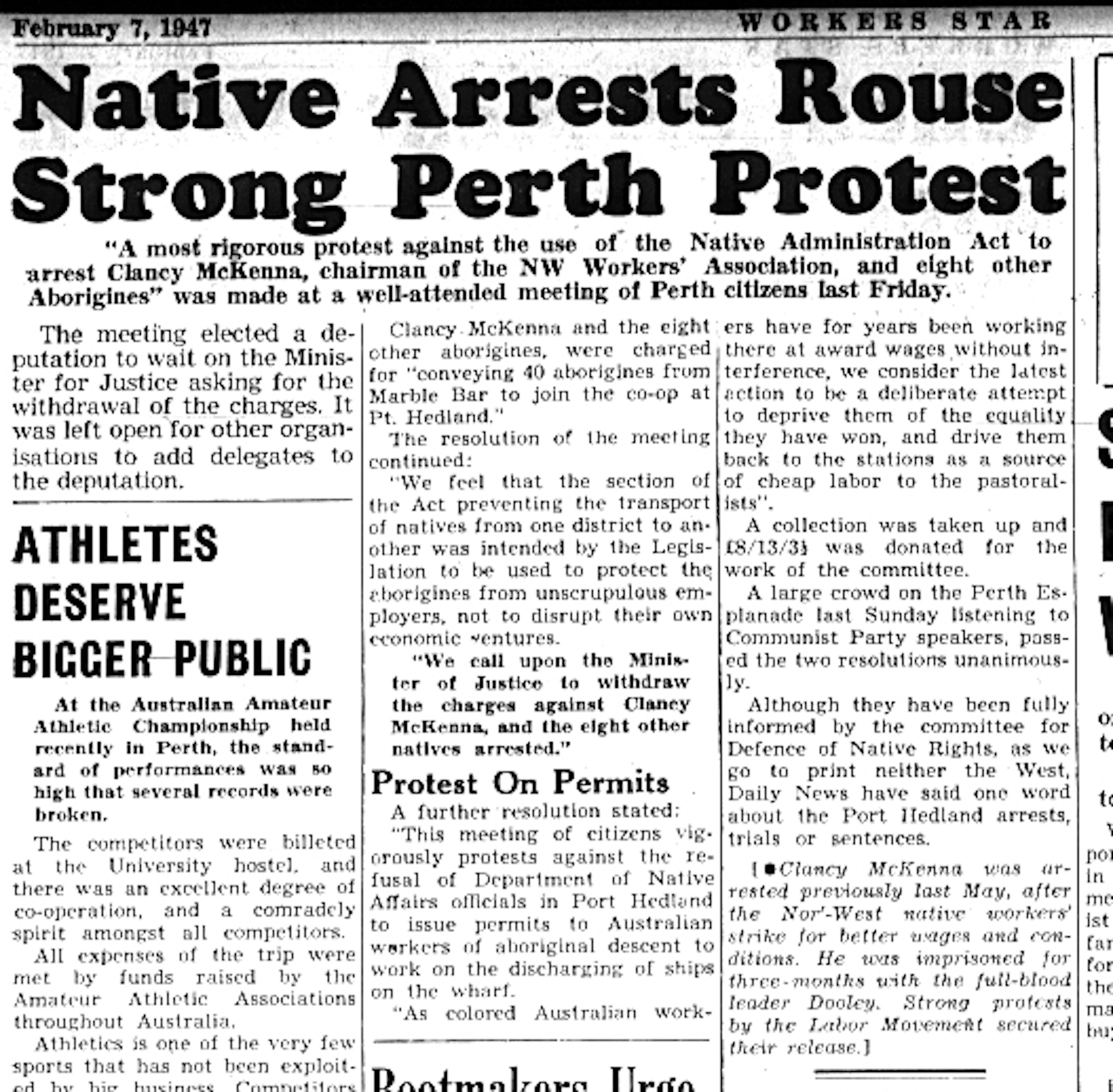 Native Arrests Rouse Strong Perth Protests