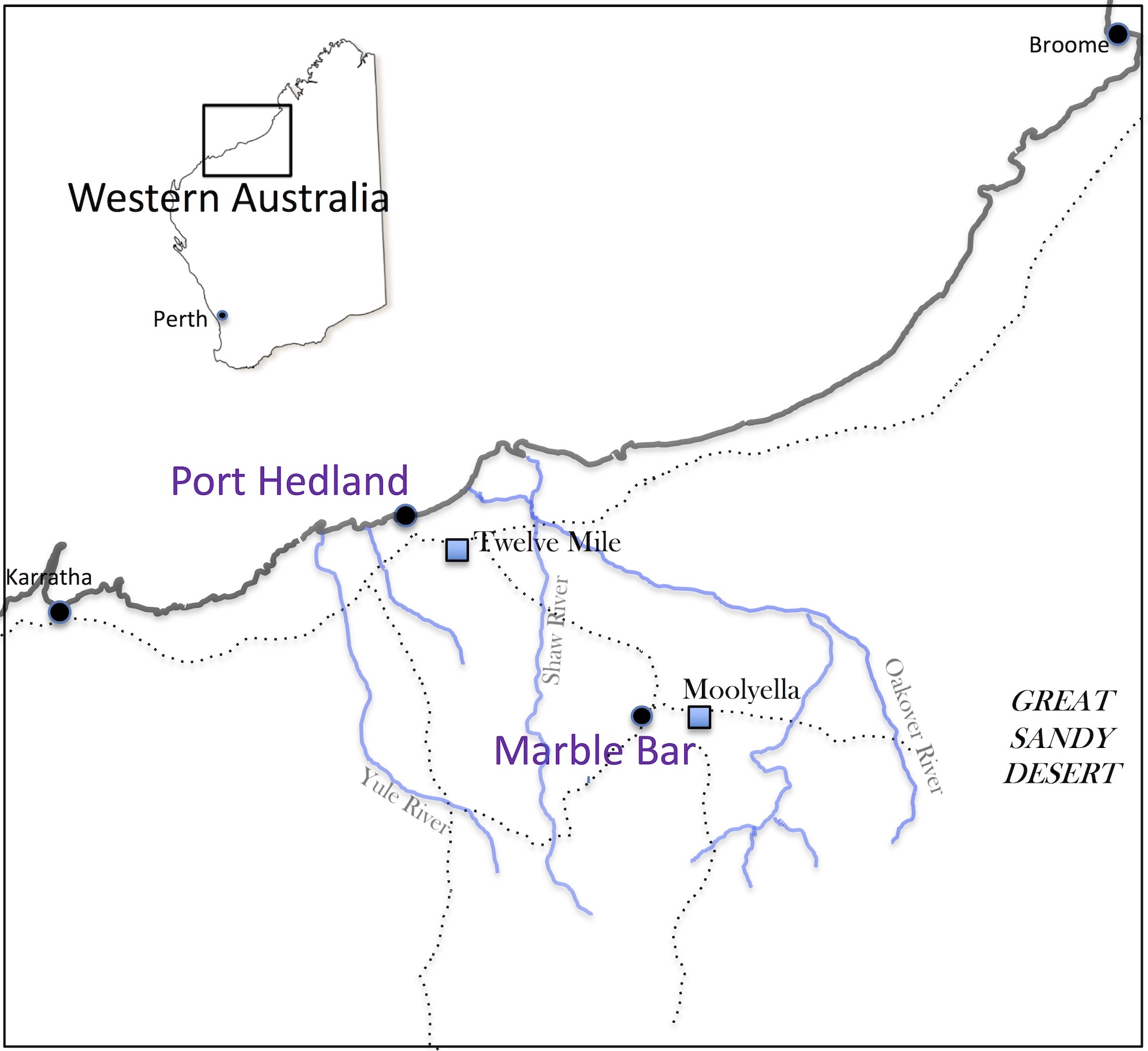 Map of strike camps